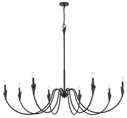 Claudelle 8 Light Chandelier Matte Black