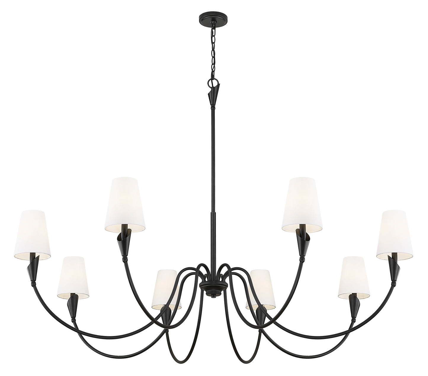 Claudelle 8 Light Chandelier Matte Black