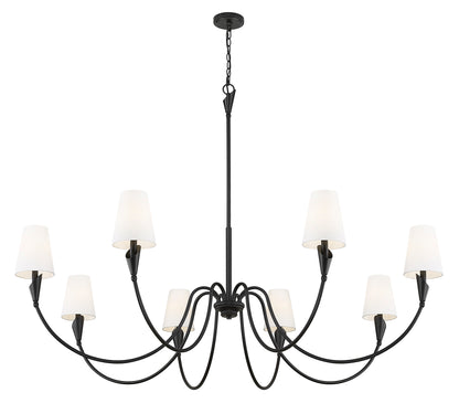 Claudelle 8 Light Chandelier Matte Black