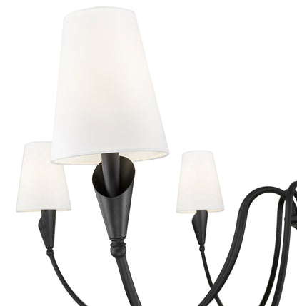Claudelle 8 Light Chandelier Matte Black