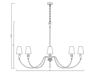 Claudelle 8 Light Chandelier Matte Black