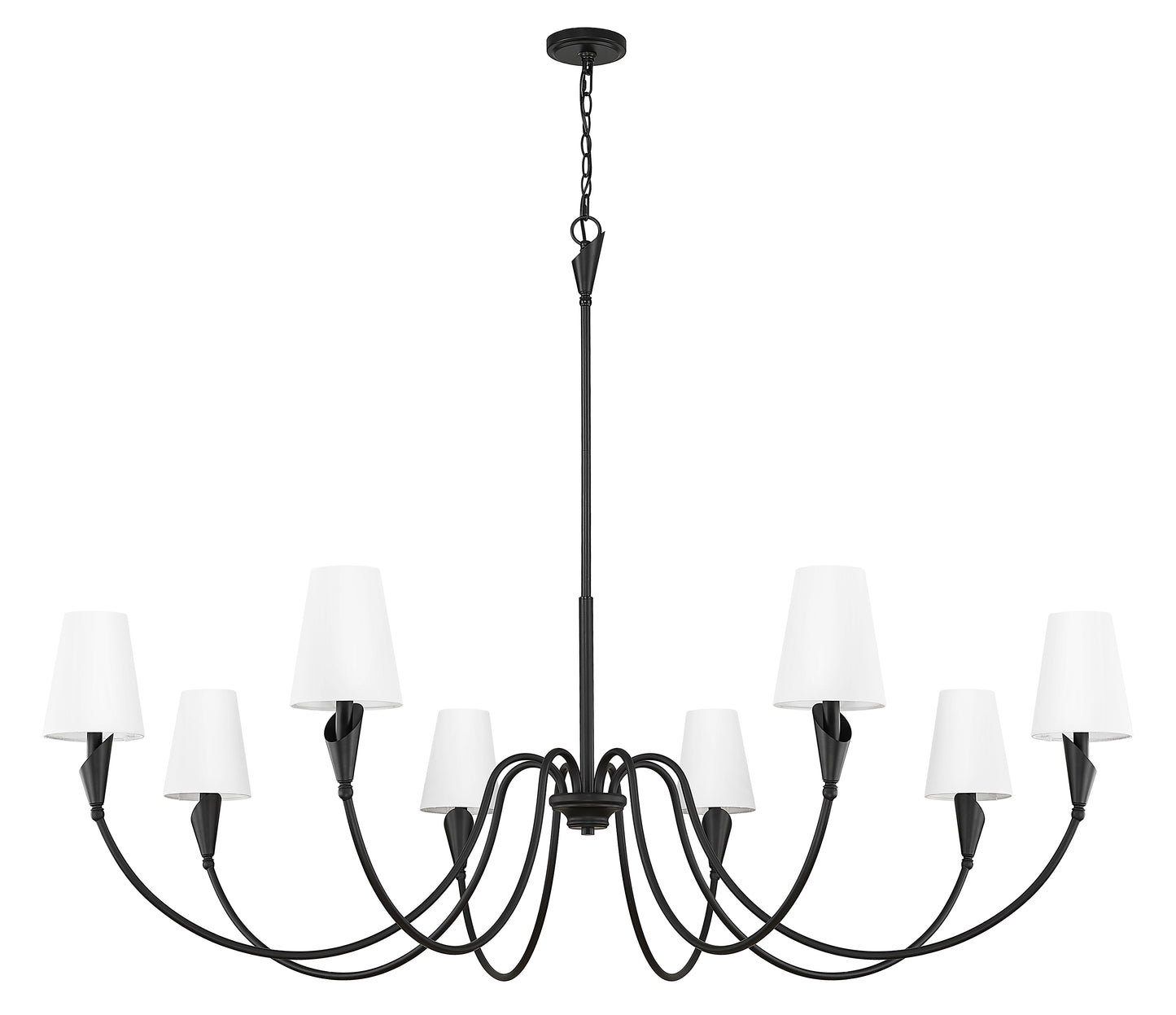 Claudelle 8 Light Chandelier Matte Black