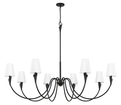 Claudelle 8 Light Chandelier Matte Black