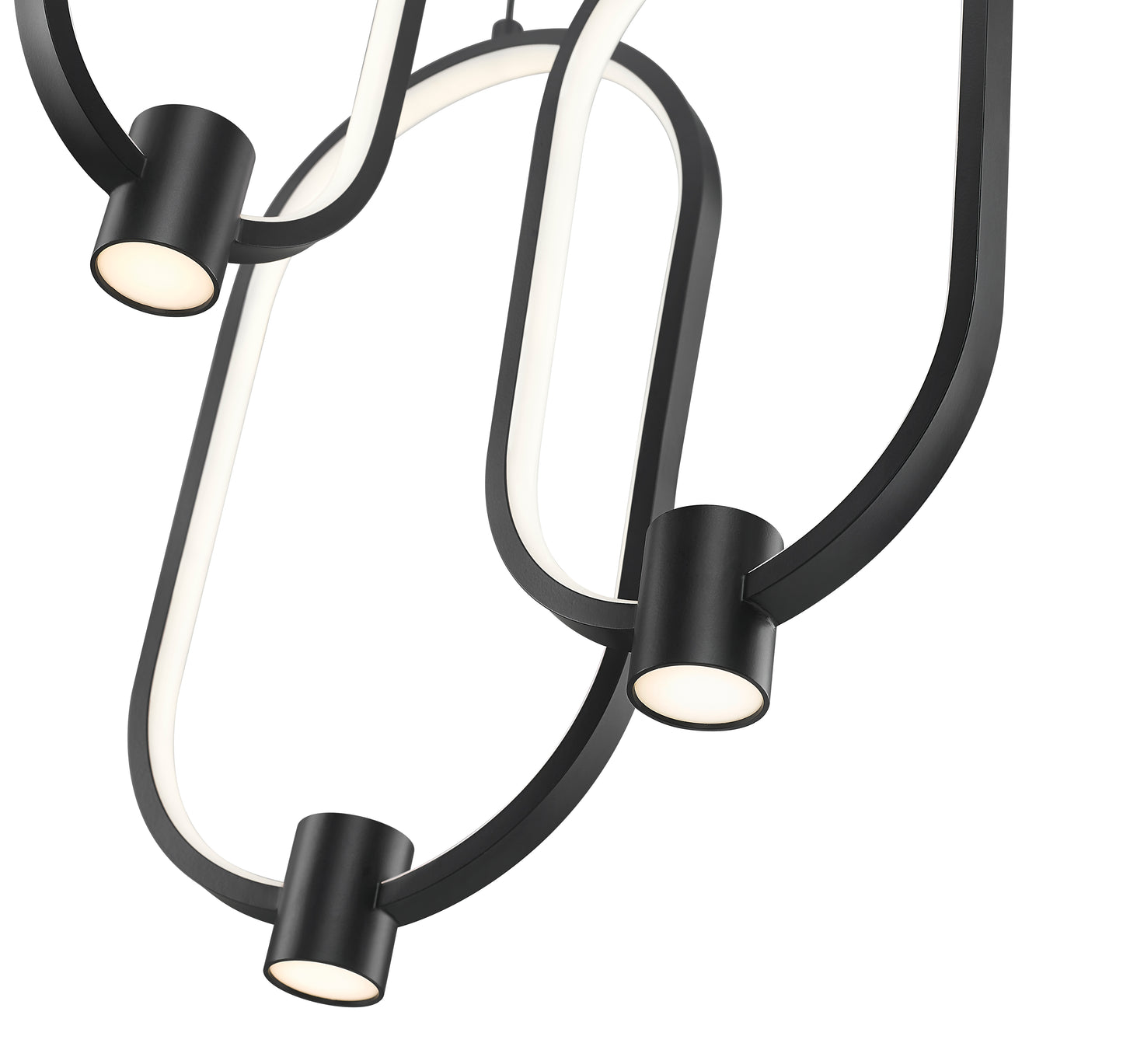 Saros LED 3 Light Chandelier Matte Black