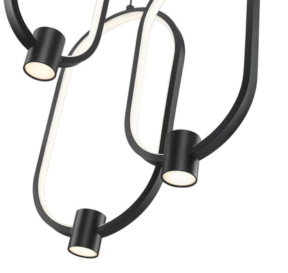 Saros LED 3 Light Chandelier Matte Black