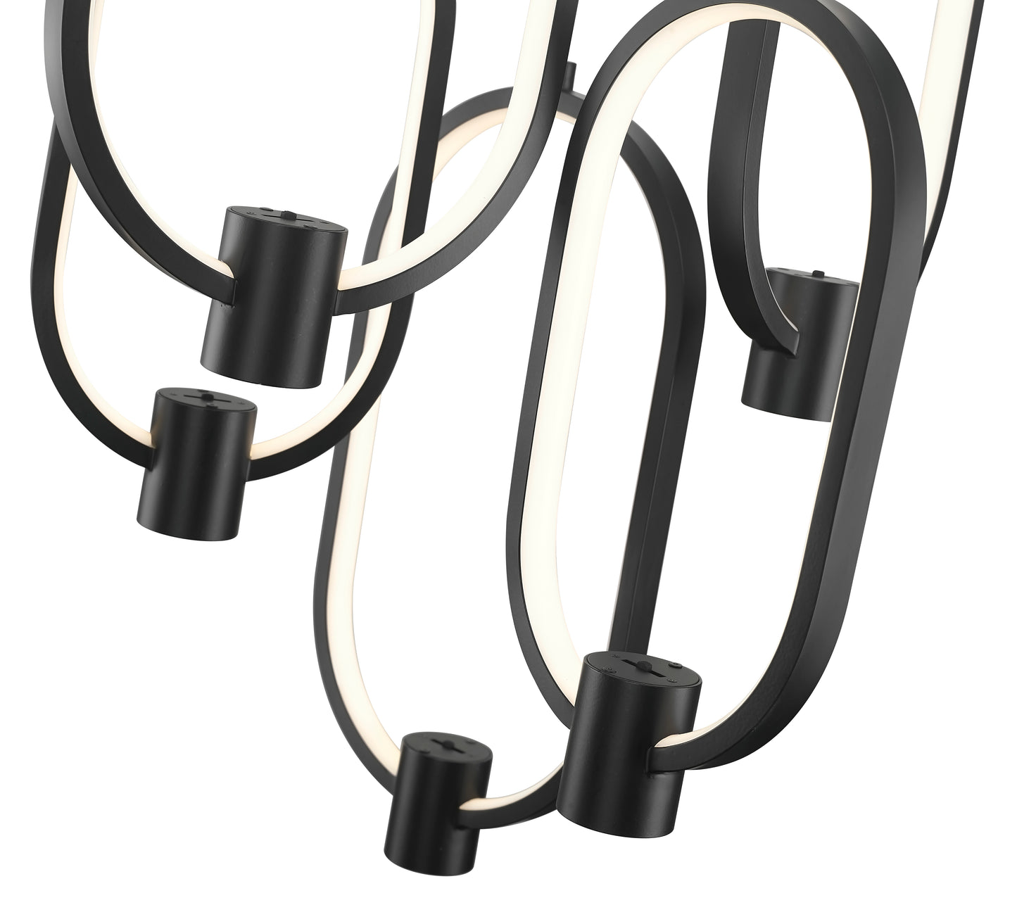 Saros LED 5 Light Chandelier Matte Black