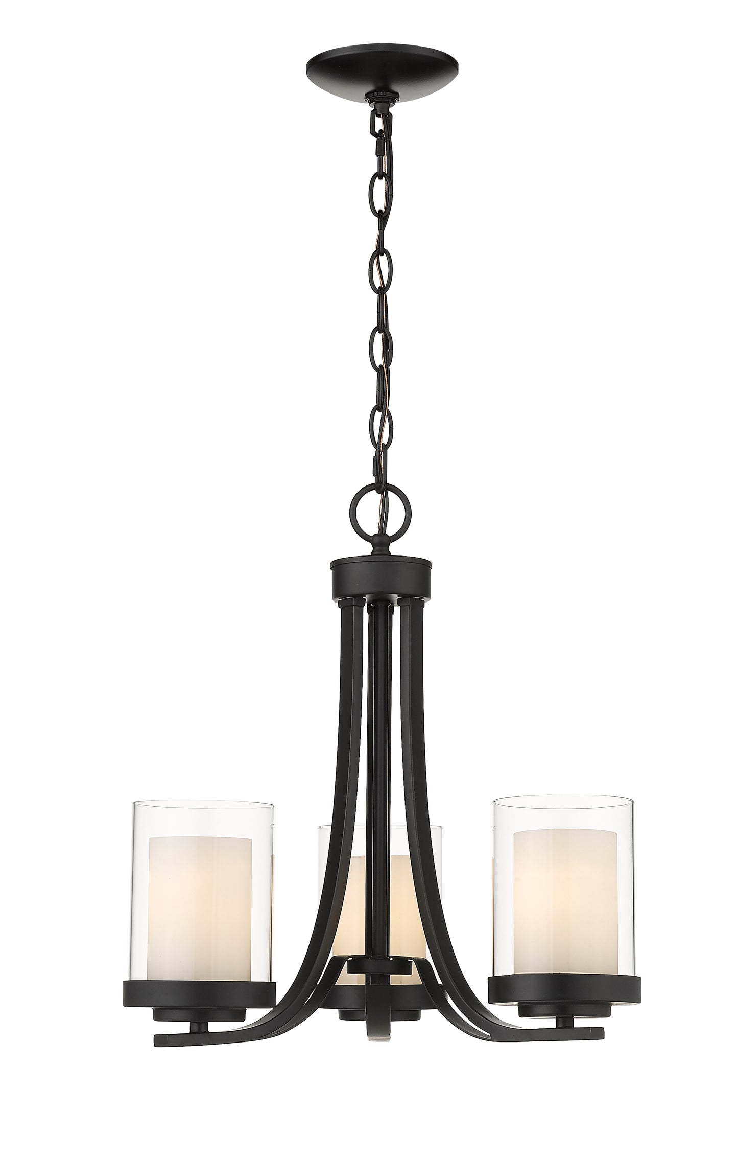 Willow 3 Light Chandelier Matte Black
