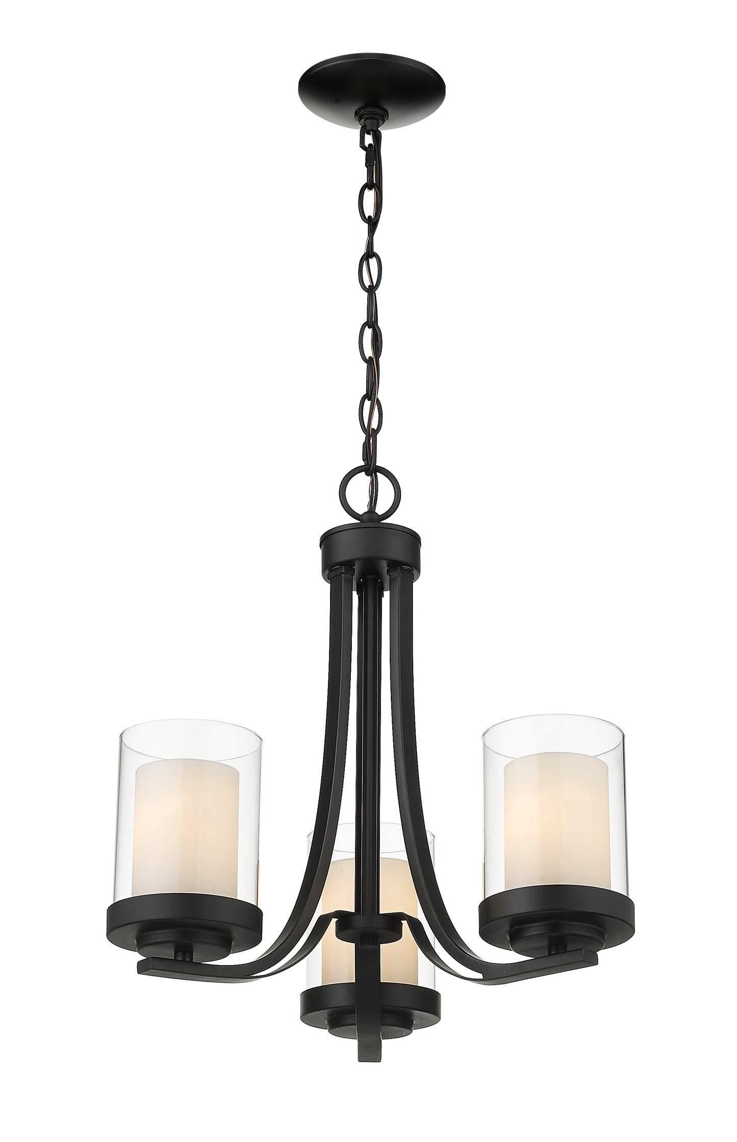 Willow 3 Light Chandelier Matte Black