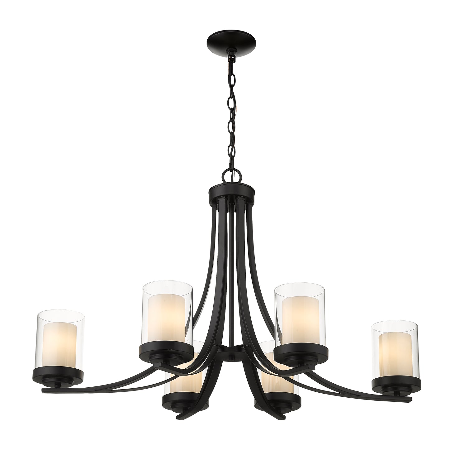Willow 6 Light Chandelier Matte Black