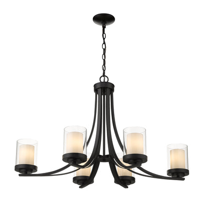Willow 6 Light Chandelier Matte Black