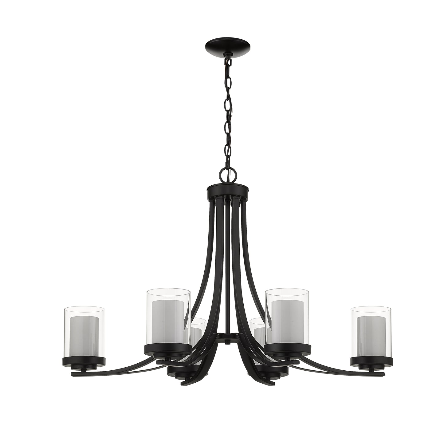 Willow 6 Light Chandelier Matte Black