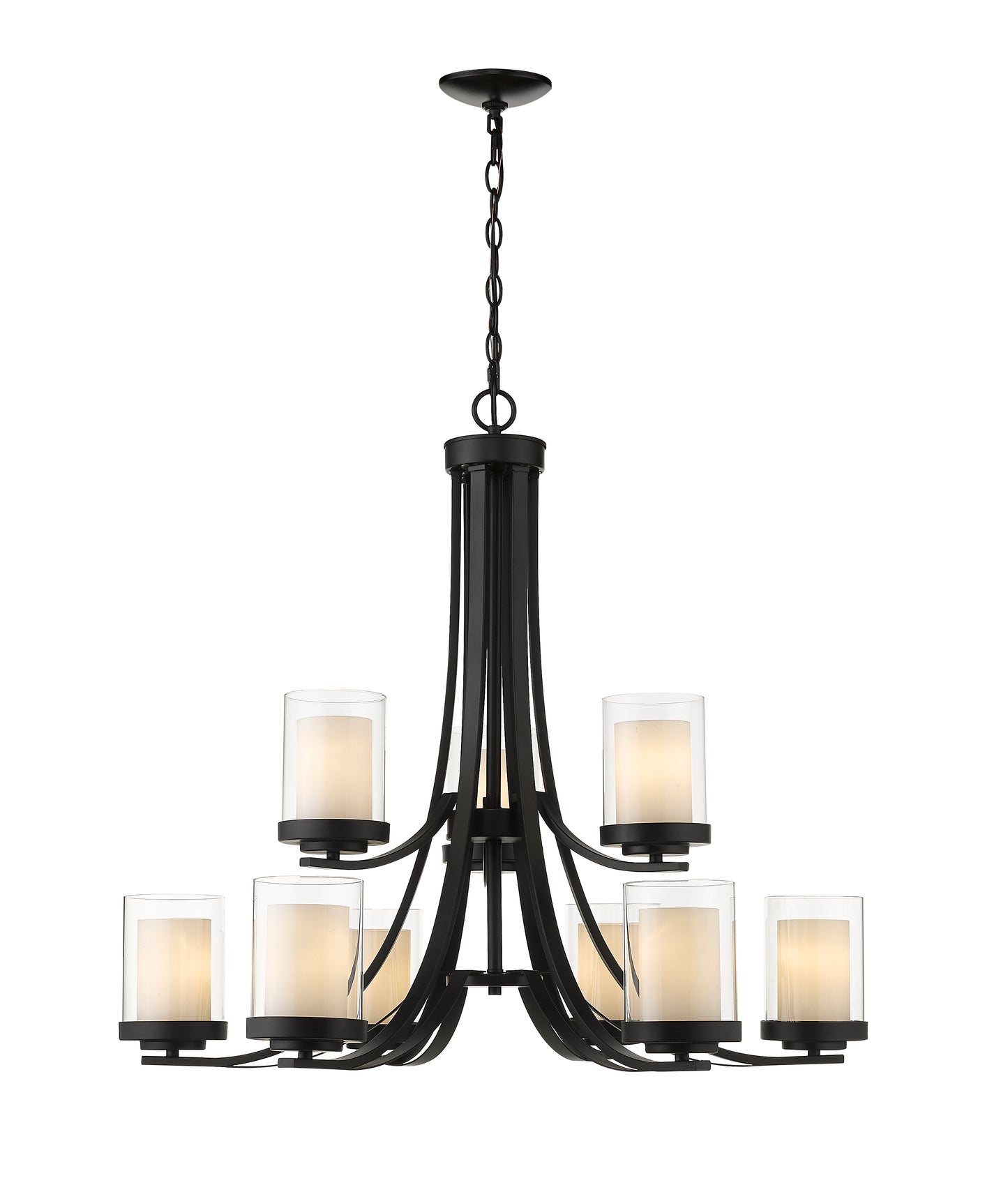 Willow 9 Light Chandelier Matte Black