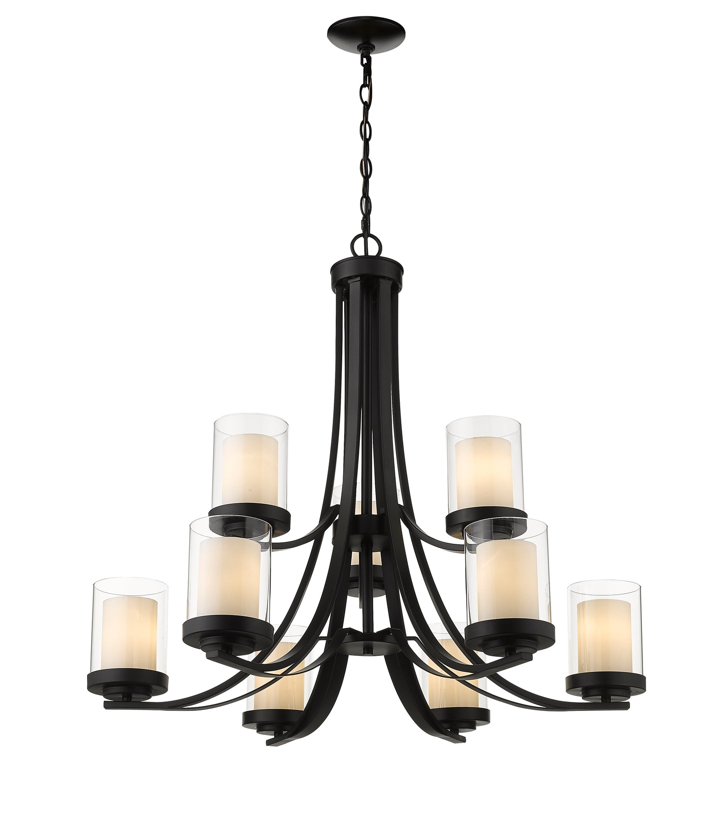 Willow 9 Light Chandelier Matte Black