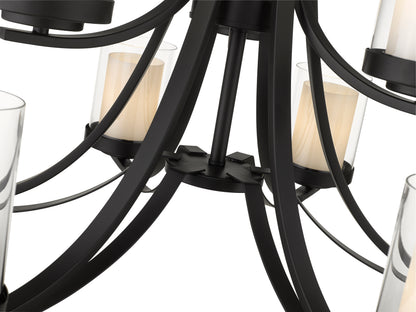 Willow 9 Light Chandelier Matte Black