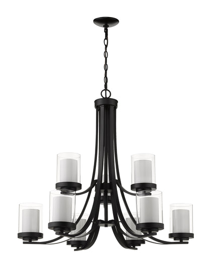 Willow 9 Light Chandelier Matte Black
