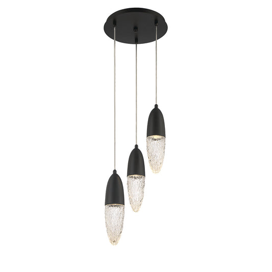 Ecrou 3-Light 12" Multi Drop Chandelier