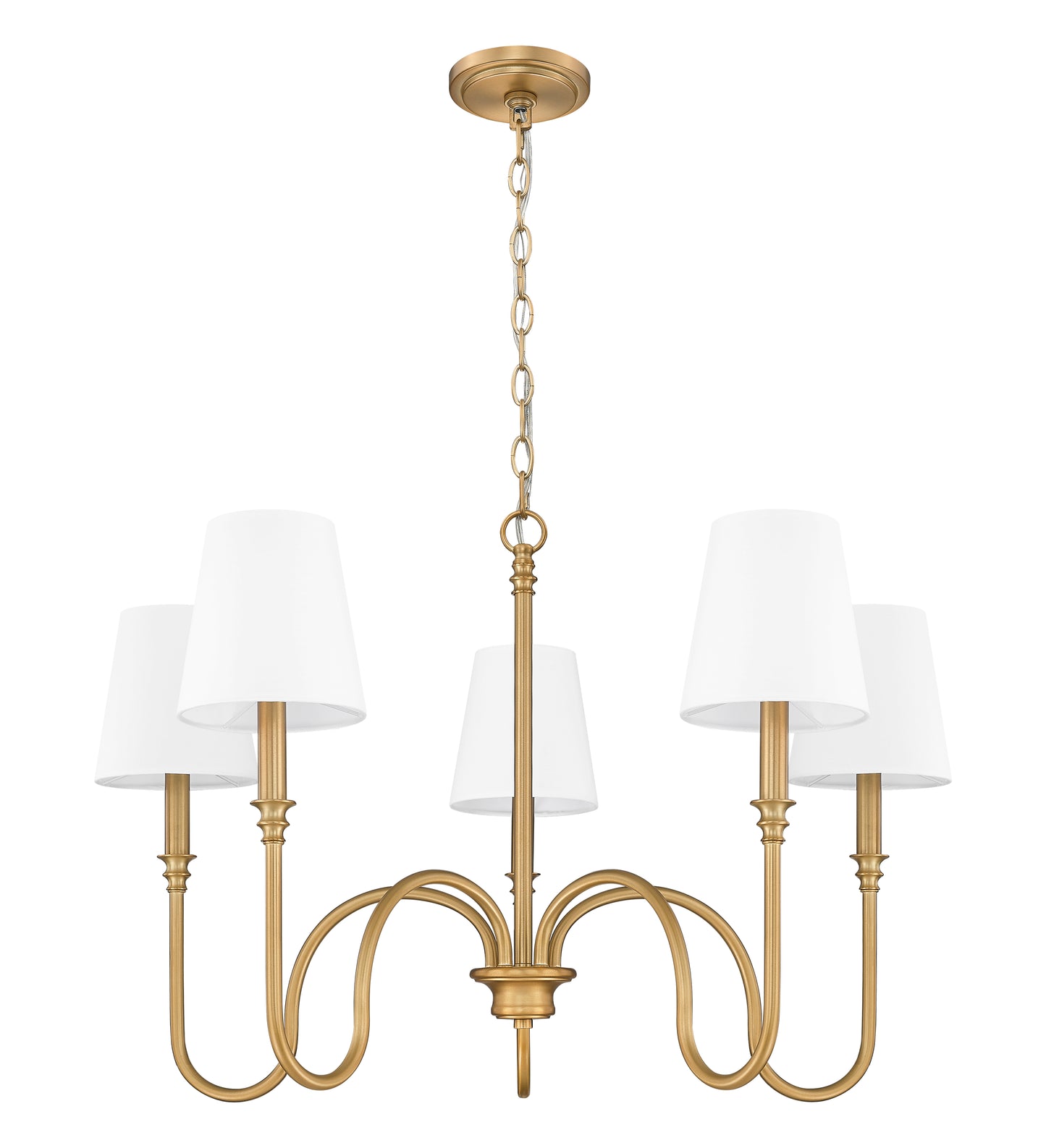 Jisele 5 Light Chandelier Rubbed Brass