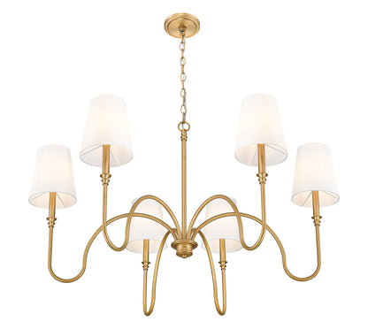 Jisele 6 Light Chandelier Rubbed Brass