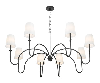 Jisele 8 Light Chandelier Matte Black
