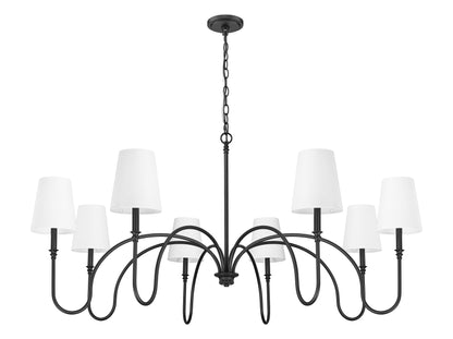 Jisele 8 Light Chandelier Matte Black