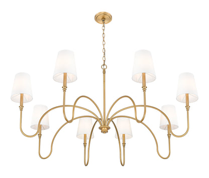 Jisele 8 Light Chandelier Rubbed Brass