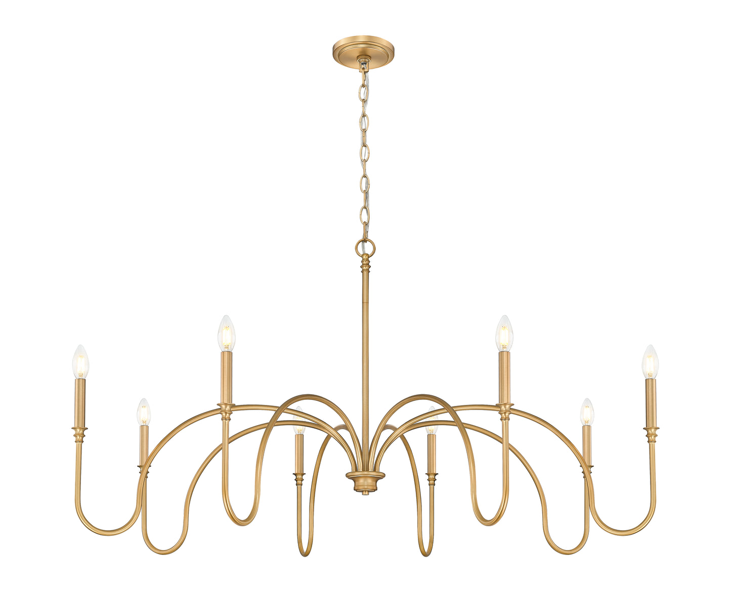 Jisele 8 Light Chandelier Rubbed Brass