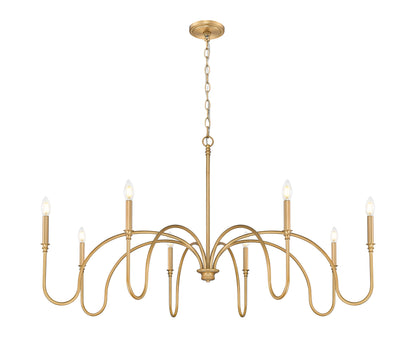 Jisele 8 Light Chandelier Rubbed Brass