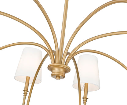Jisele 8 Light Chandelier Rubbed Brass