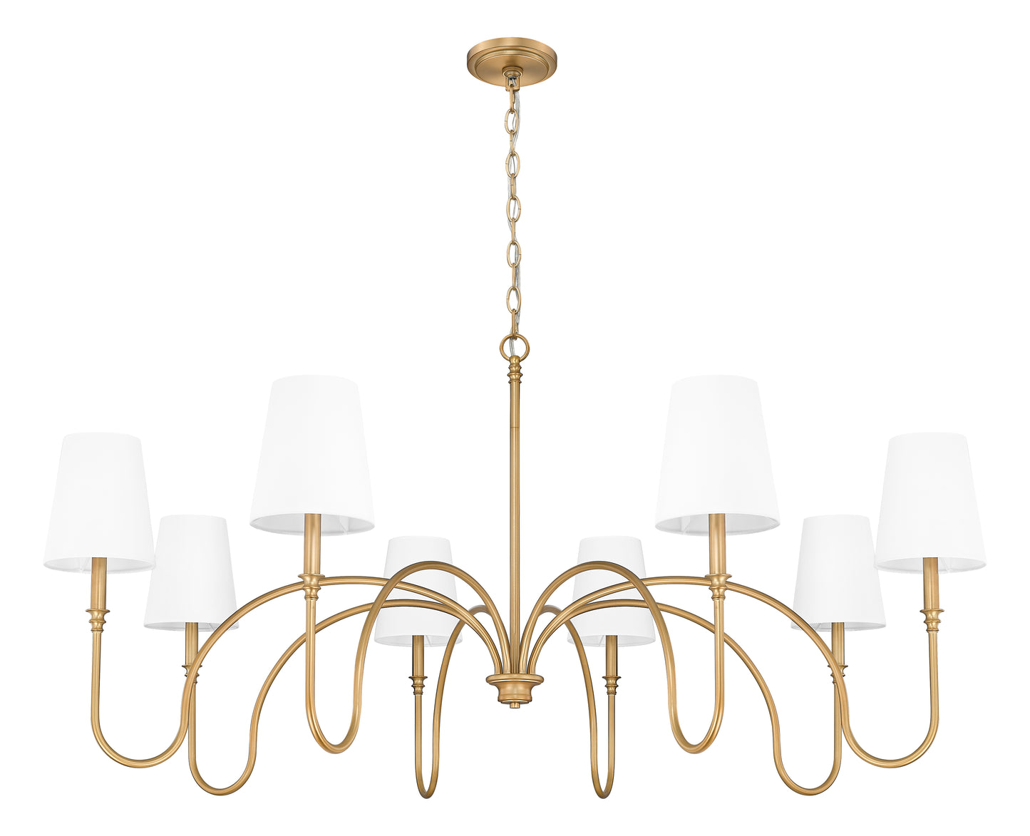 Jisele 8 Light Chandelier Rubbed Brass