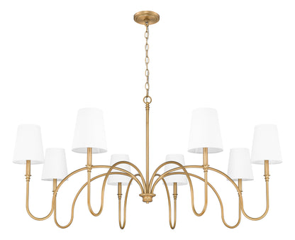 Jisele 8 Light Chandelier Rubbed Brass