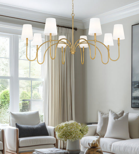 Jisele 8 Light Chandelier Rubbed Brass
