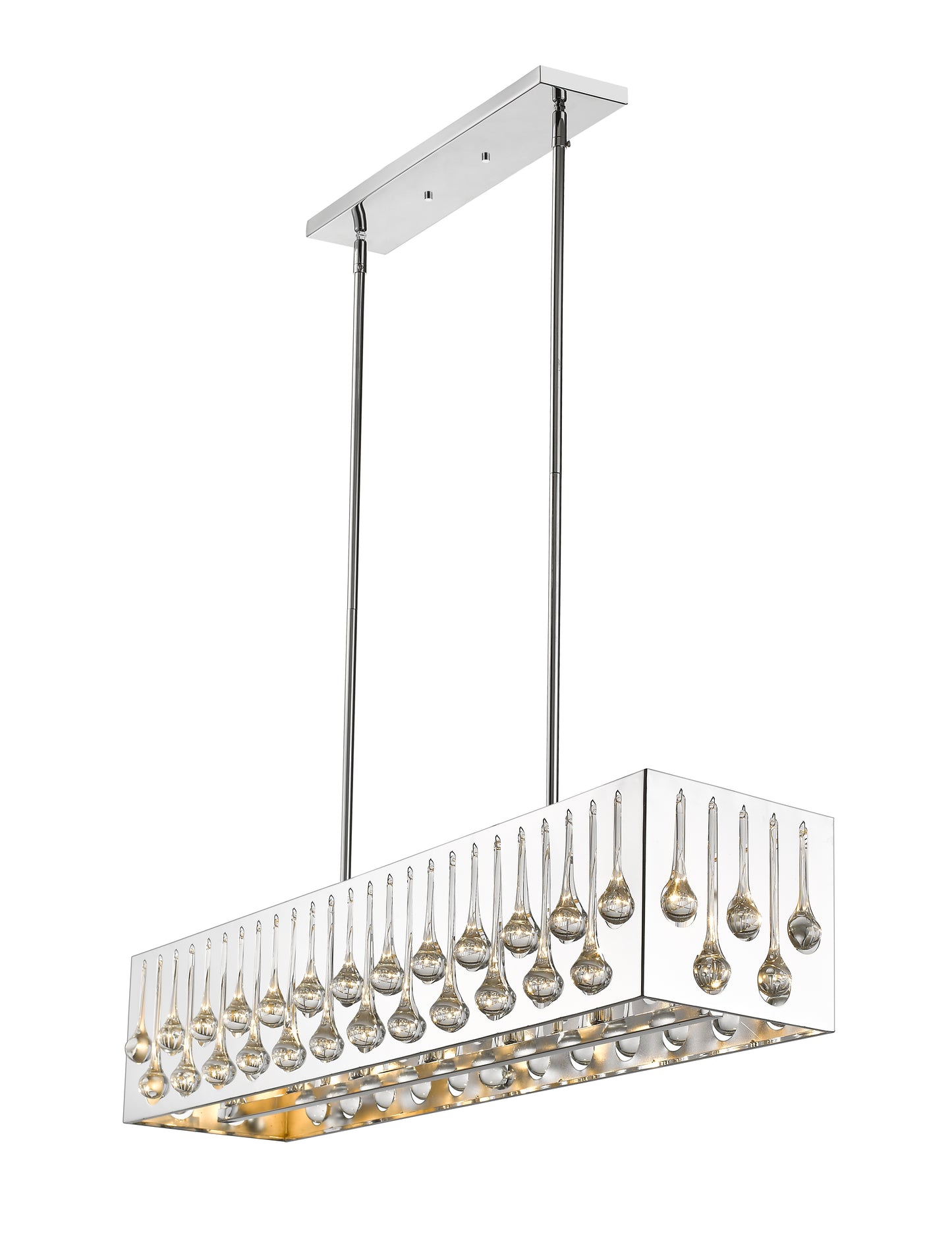 Oberon 7 Light Linear Chandelier Chrome