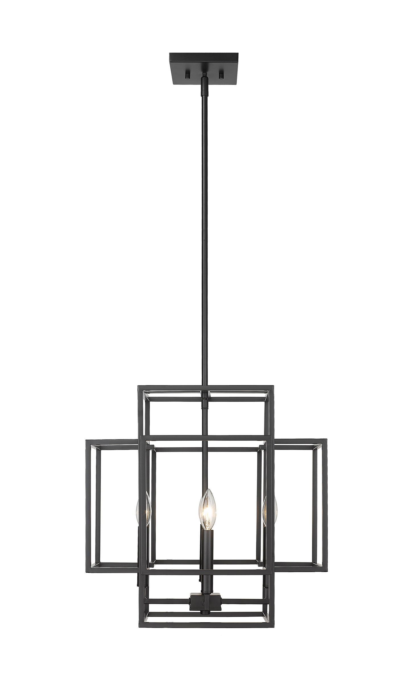 Titania 4 Light Chandelier Matte Black