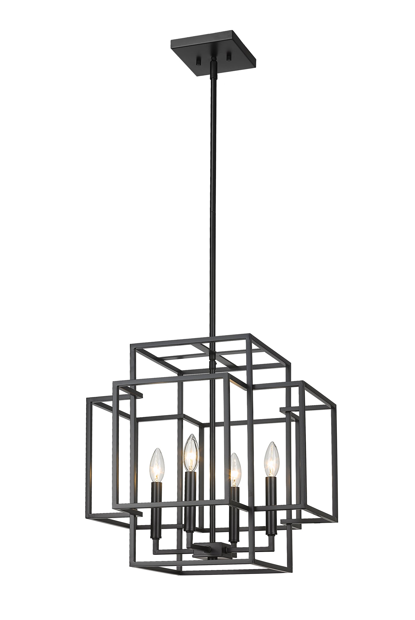 Titania 4 Light Chandelier Matte Black