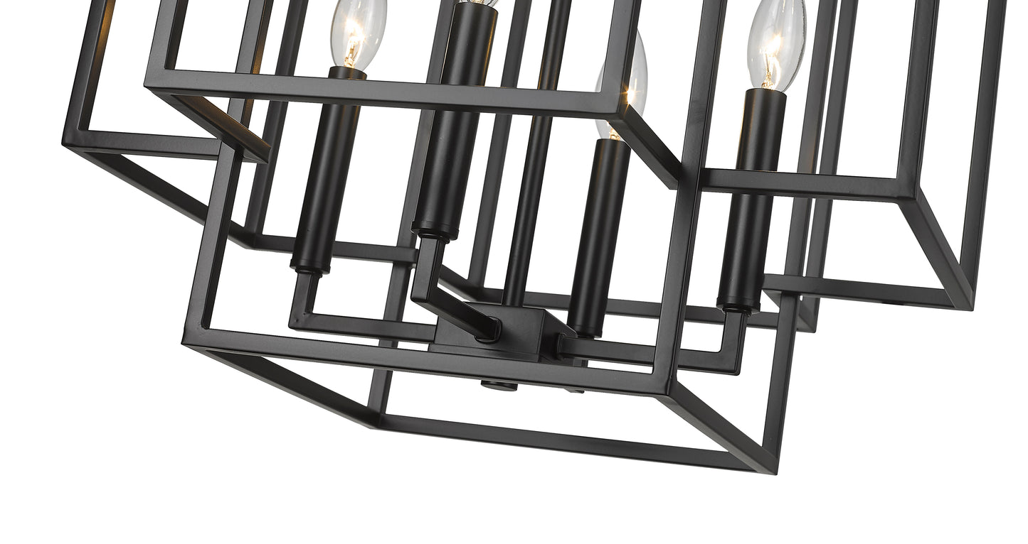 Titania 4 Light Chandelier Matte Black