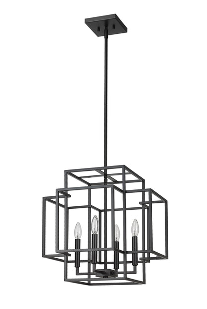 Titania 4 Light Chandelier Matte Black