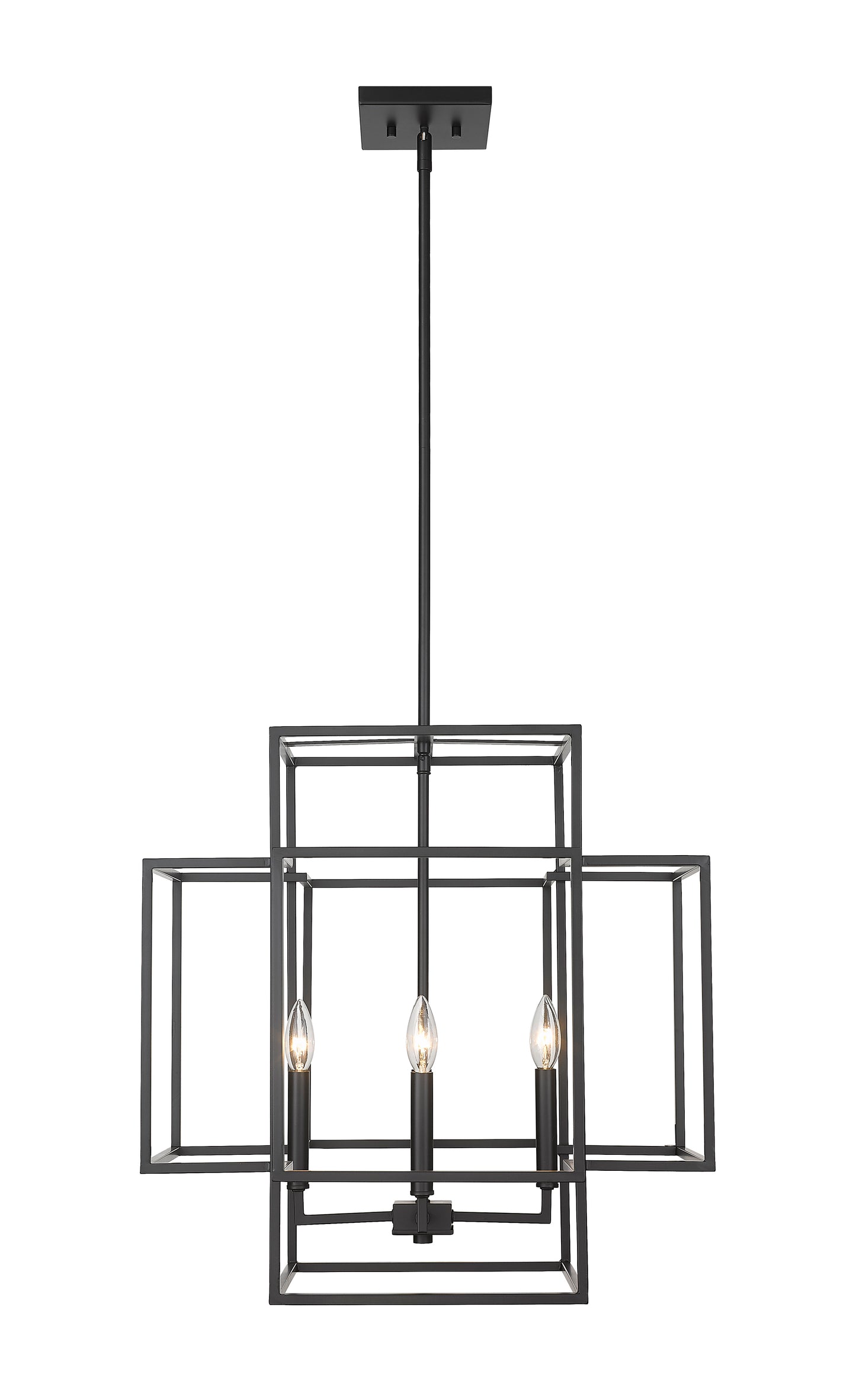 Titania 4 Light Chandelier Matte Black