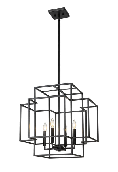 Titania 4 Light Chandelier Matte Black