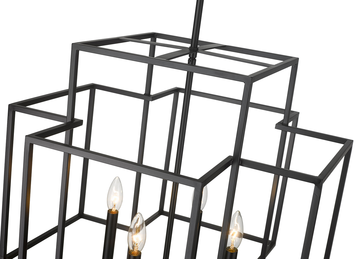 Titania 4 Light Chandelier Matte Black