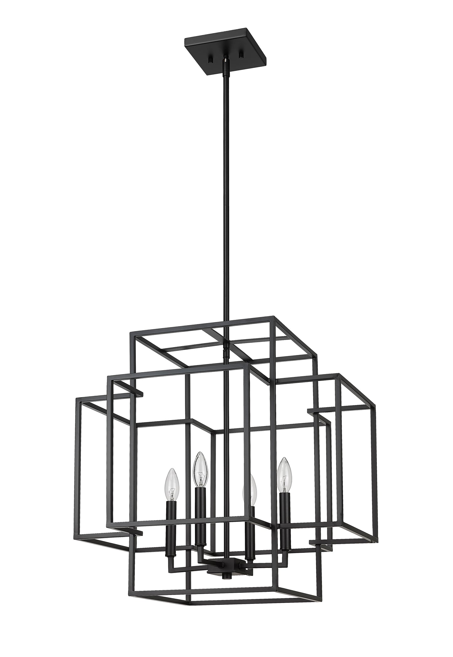 Titania 4 Light Chandelier Matte Black