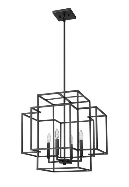 Titania 4 Light Chandelier Matte Black