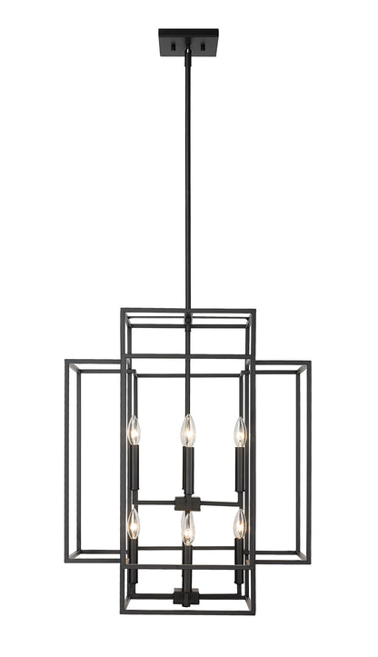 Titania 8 Light Chandelier Matte Black