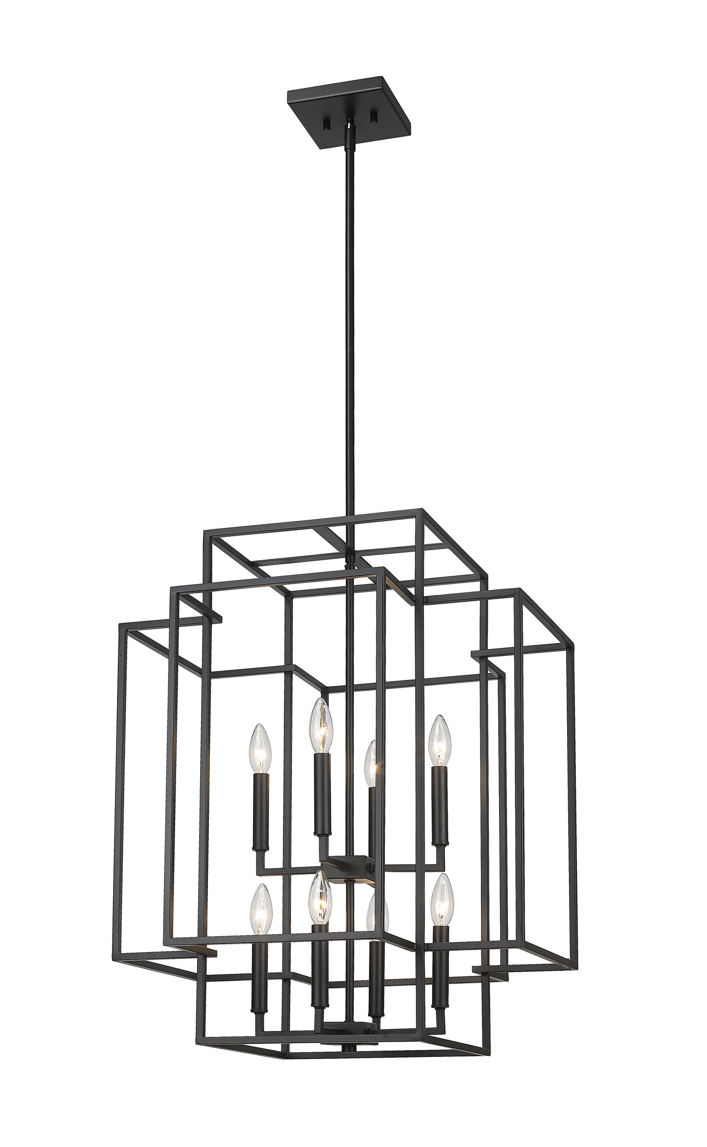 Titania 8 Light Chandelier Matte Black