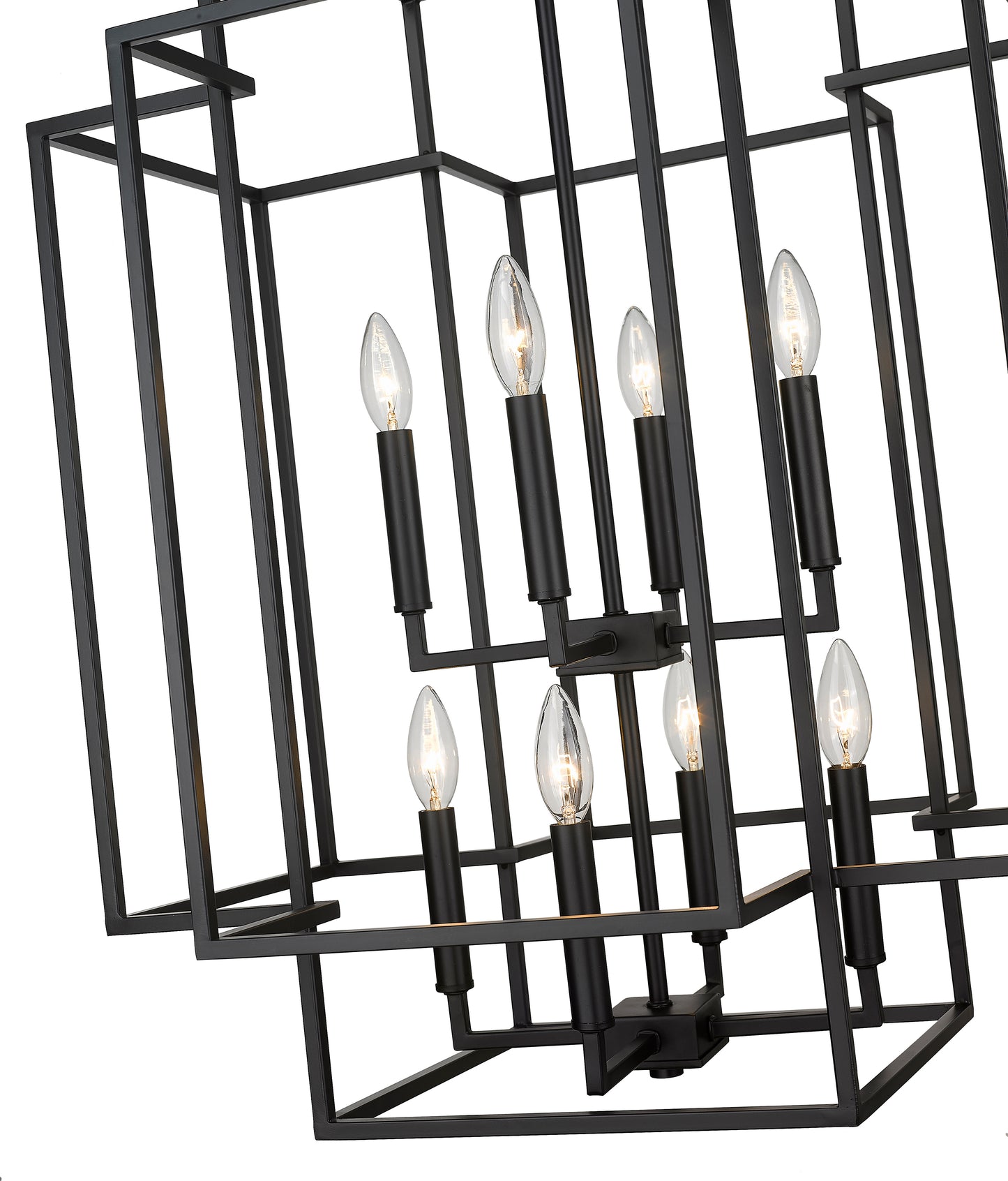Titania 8 Light Chandelier Matte Black