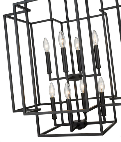 Titania 8 Light Chandelier Matte Black