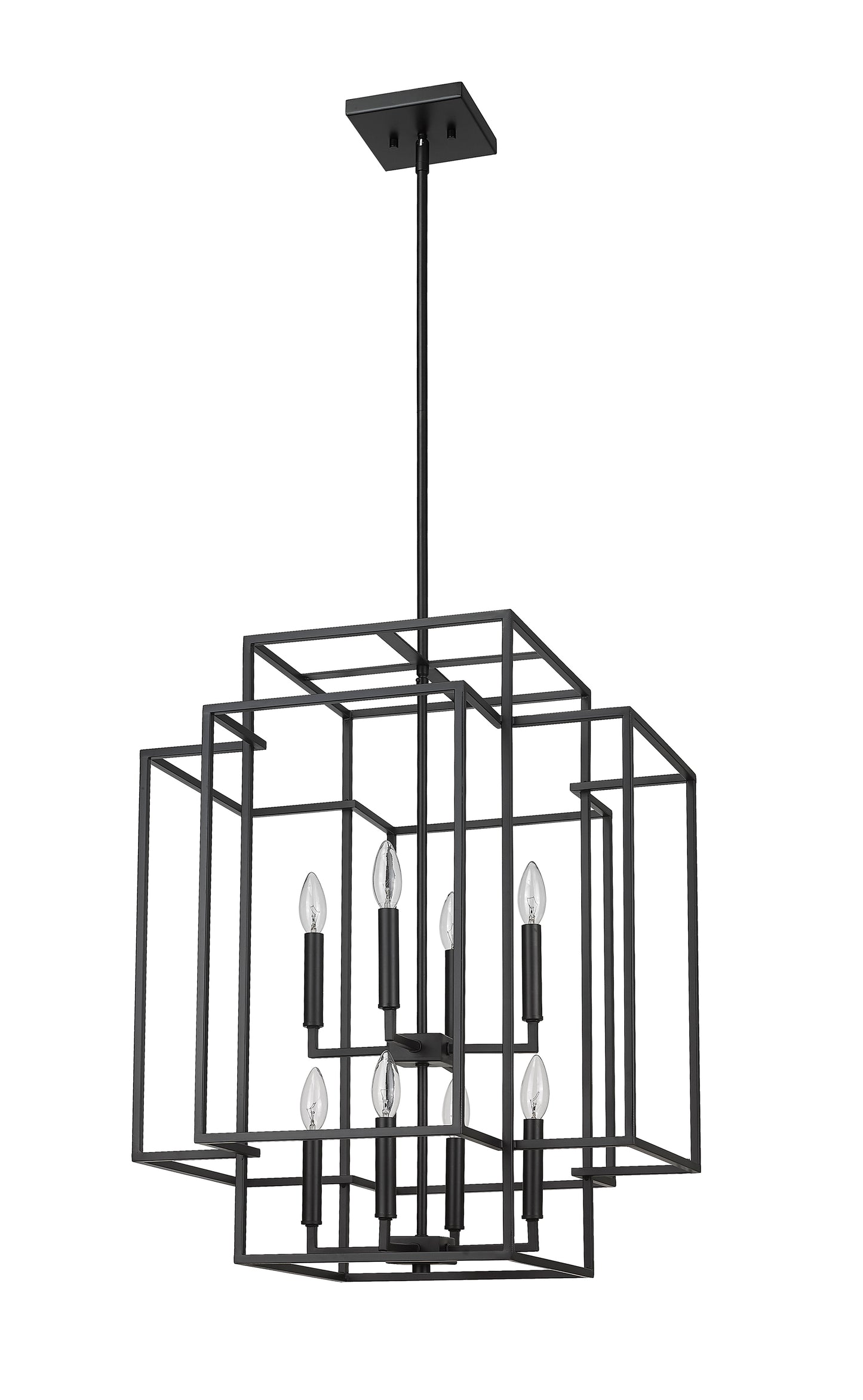 Titania 8 Light Chandelier Matte Black