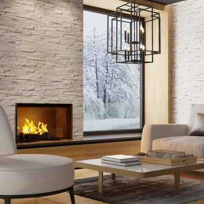 Titania 8 Light Chandelier Matte Black