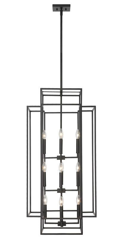 Titania 12 Light Chandelier Matte Black