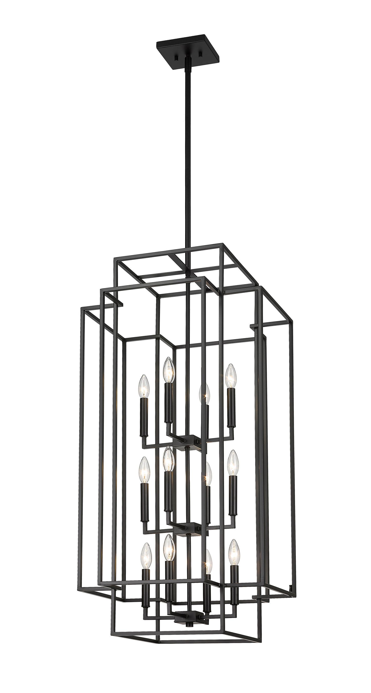 Titania 12 Light Chandelier Matte Black