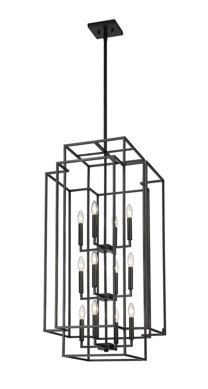 Titania 12 Light Chandelier Matte Black